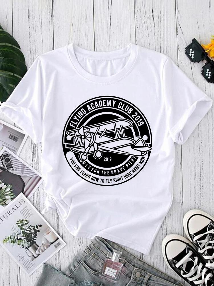 Fashion Printing Cute T-Shirts Women Cartoon Summer Clothing Short Sleeve Tshirts Clothes Graphic Sexy Print Tee T-Shirt Clothes