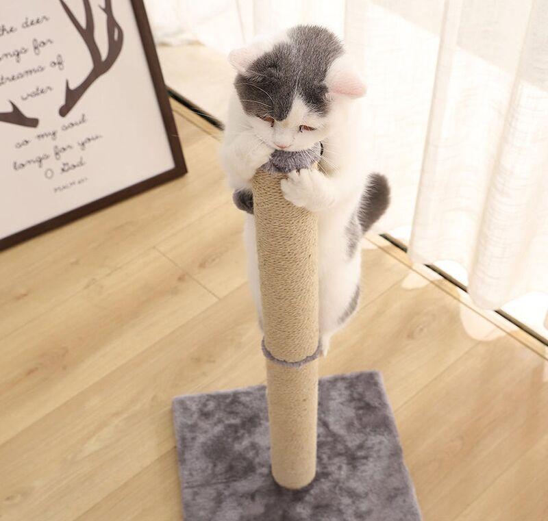 Arranhador de gato com poste - construção estável 80 cm.