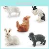 Realistic Rabbit Farm Animal Figurine Set With Wash Face Sitting Dwarf And Lop Ear Designs