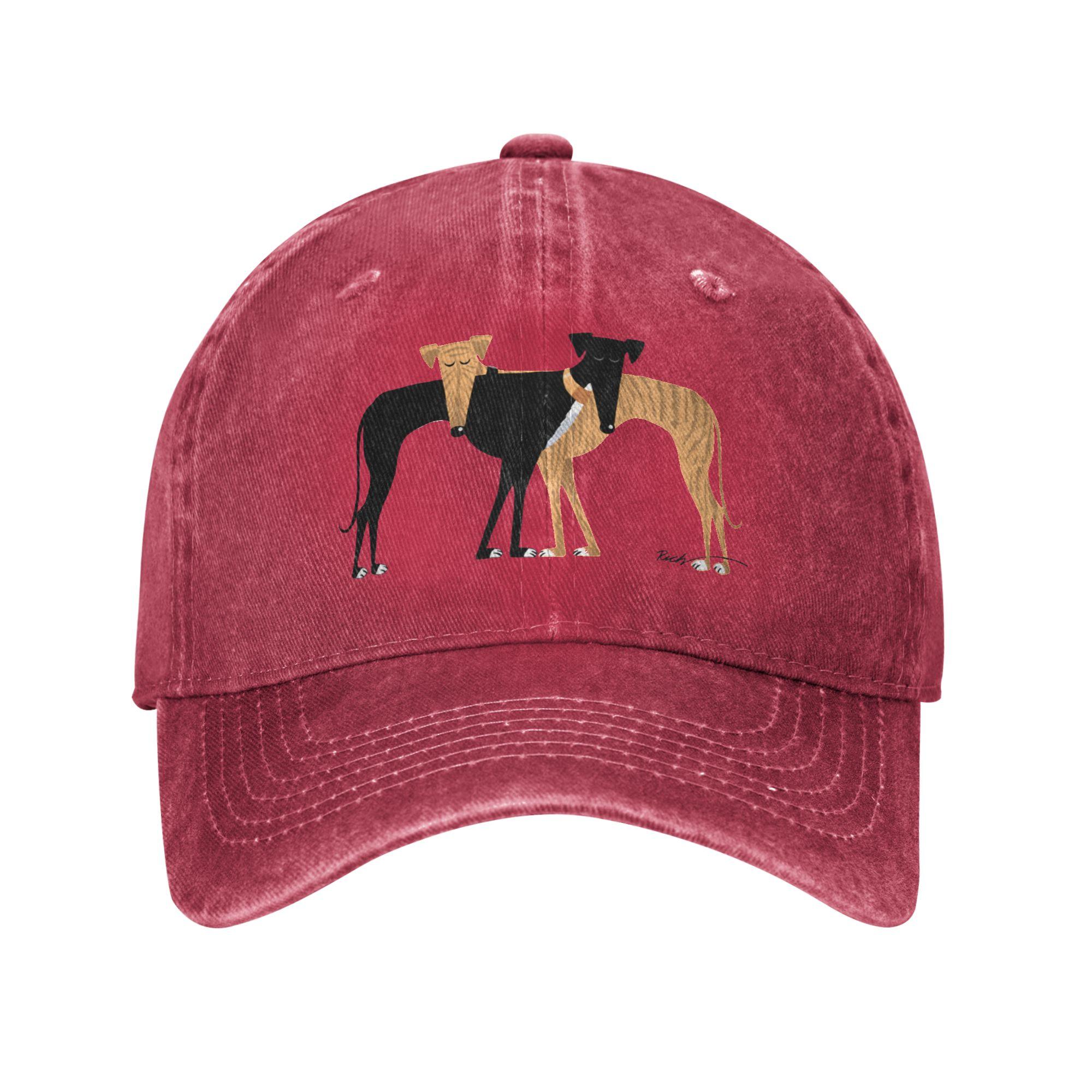 Head Rest Brindle Hound Shopping And Dating Baseball cap Friendly For Large Head Circumference Parent-Child Outfits Trucker Cap One Size