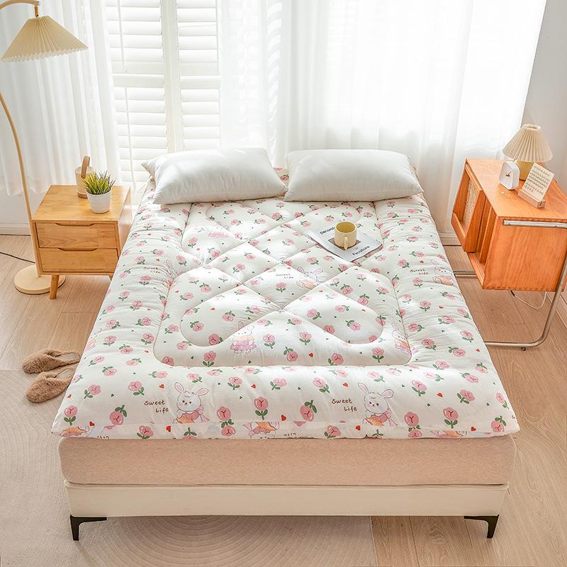 2025 Baumwoll-Matratzenauflage: Weiche, dicke, gesteppte Matratzenauflage für Einzelbetten - Ideal für Studentenwohnheime und Zuhause