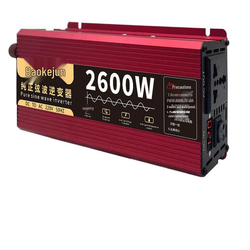 High Power Pure Sine Wave Inverter: 12V/24V Truck To 220V Electric Vehicle, 48V/60V Battery for Home or Car Use.