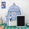 Four-Piece Backpack Set Student Schoolbag Stitching Contrast Color Campus Backpack Large Capacity Backpack for Primary and Secondary School Students
