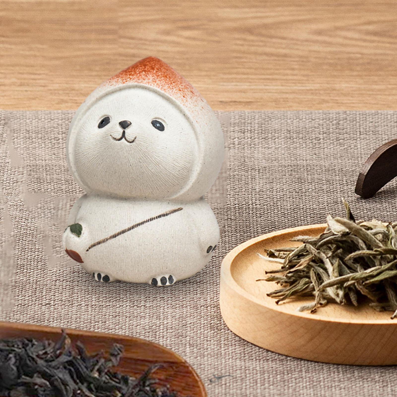 

Mini Statue Purple Clay Bookshelf Small Sculpture Anniversary Tea Lover Gift Kungfu Pet