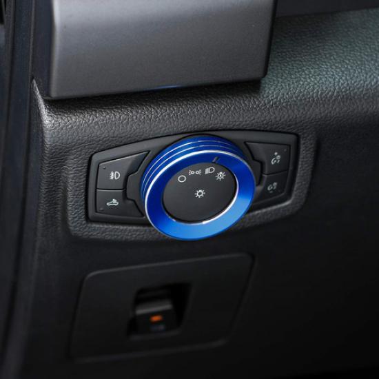 Headlight Switch Knob Button Trim for Ford F150  2015-  Mustang 15+ Aluminum
