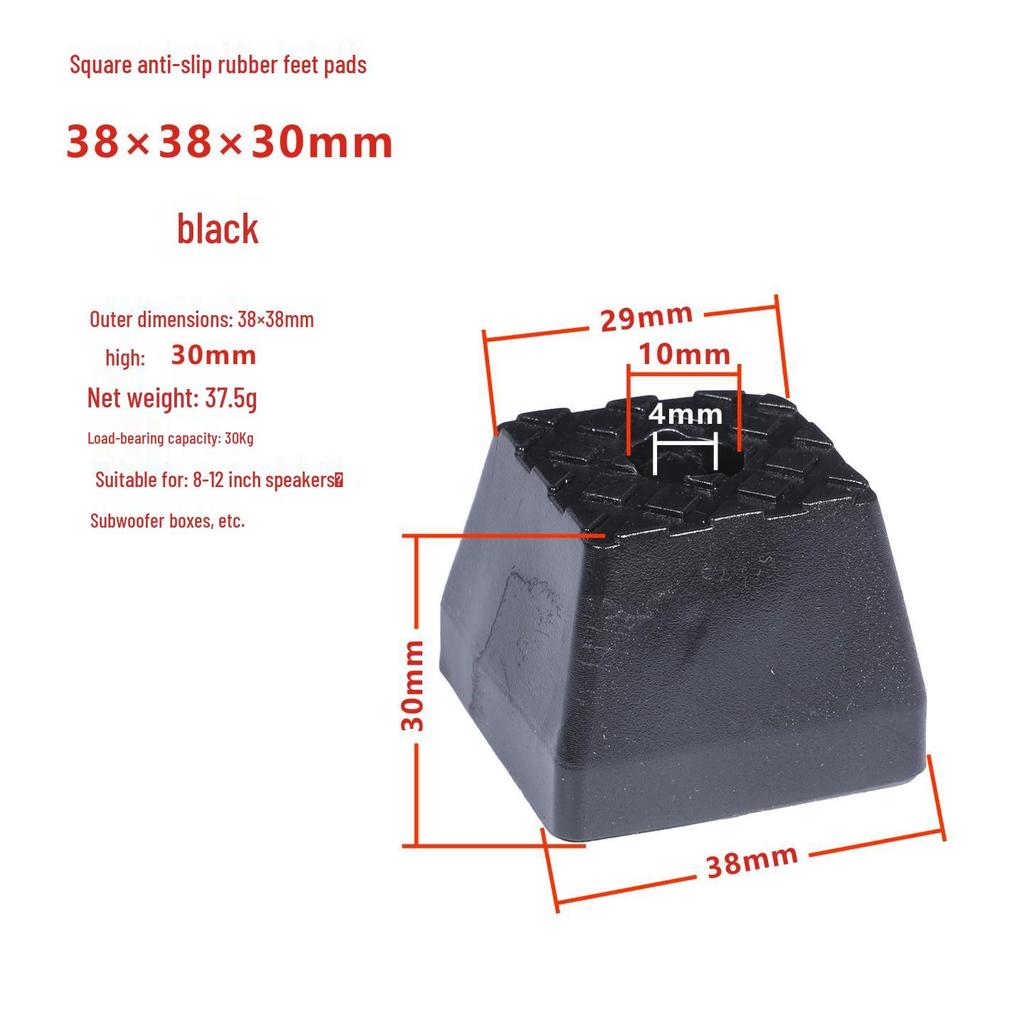 Silicone Vibration Damping Speaker Foot Pads - Anti-slip, Shock Absorbing, Self-Adhesive, Trapezoidal Design for Amplifiers