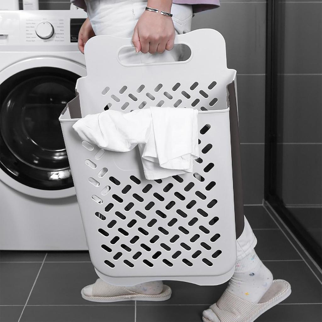 Wall-Mounted Dirty Clothes Basket Large-Capacity Folding Storage Basket Multi-Function Storage Basket Hollow Design Ventilation