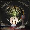 Tarots Card Tablecloth Altars Cloth Moon Sun Tree Astrologys Tablecloth Decors