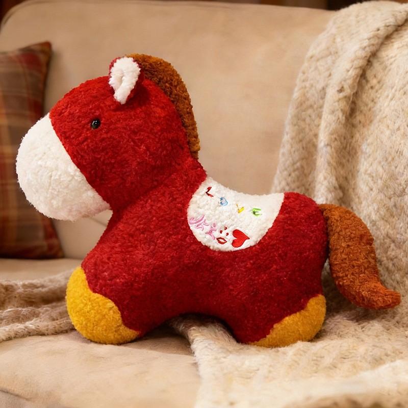 

Style Pony Plush Pillow With Cotton Filling For Living Room Decor And New Year Gift Style E