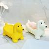 Cartoon Dog Ceramic Soap Box Cute Animal Bathroom Soap Dish Household Sink Soap Box Rack Bathroom Decoration Animal Drain Rack