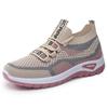 Women's Lightweight Breathable White Sneakers Comfortable Low-Top Lace-Up Walking Shoes with Non-Slip PVC Sole Footwear