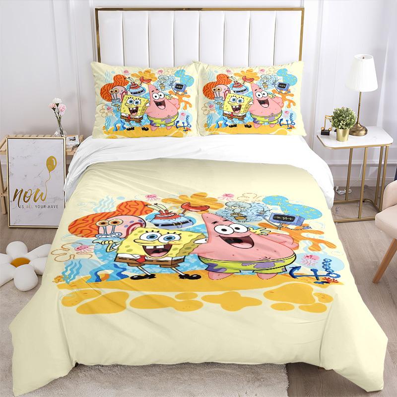 SpongeBob SquarePants Adventure Bedding Set - 3 Piece Comforter Cover Gift for Bedroom,Includes No InsertB123