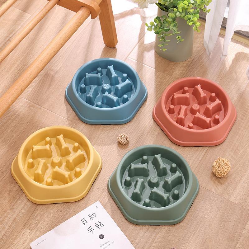 Anti Enlargement Bowl Dogs Slow Feeder Dog Dishes Anti-anxiety Feeder Dogs Bowl Anti Glouton Cat Food Bowl for Dog Feeders GMS01