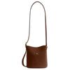 Coach Bleecker 21 Bucket Bag With Front Brand Logo Women Shoulder Bag Warm-Brown CCW84-B4WBR