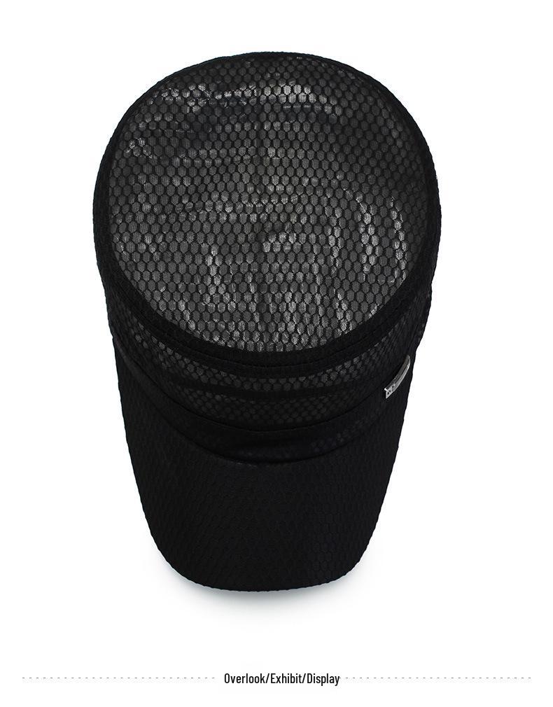 Breathable Mesh Sunscreen Flat Top Hat for Middle-Aged and Elderly Men - Casual Outdoor Cap.