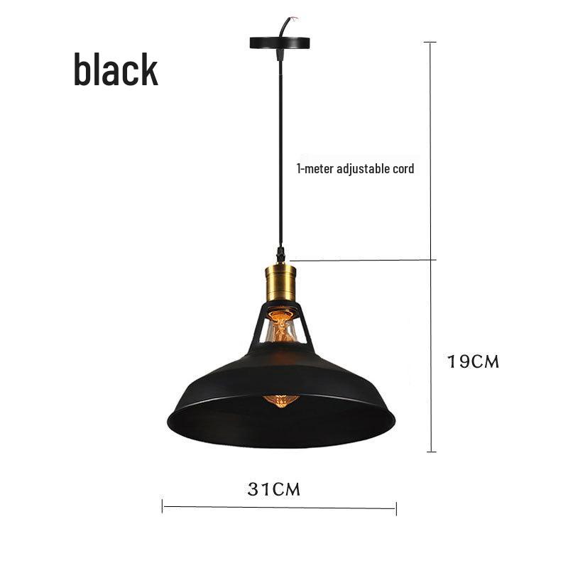 Retro Wrought Iron Single Head Chandelier Pendant for Restaurants, Bars, Cafes, and Stores