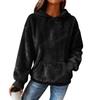 Women's Hooded Long Sleeve Printed Flannel Top Hooded Sweatshirt