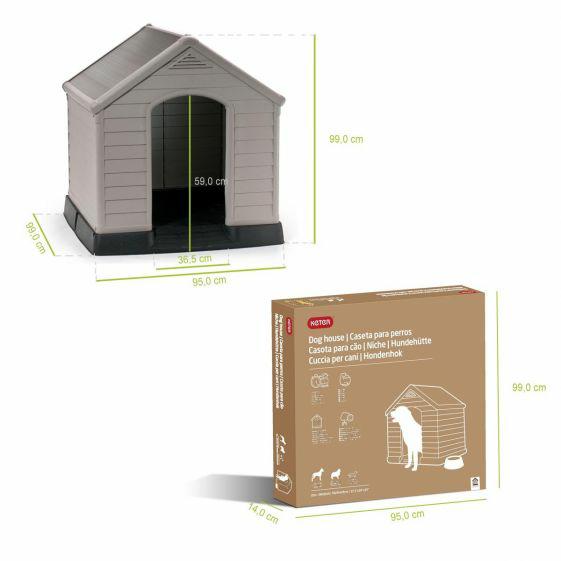 Curver Buda Dla Psa Grafit 95X99X99Cm