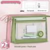 Dual-Layer Zippered Mesh File Bag for Students