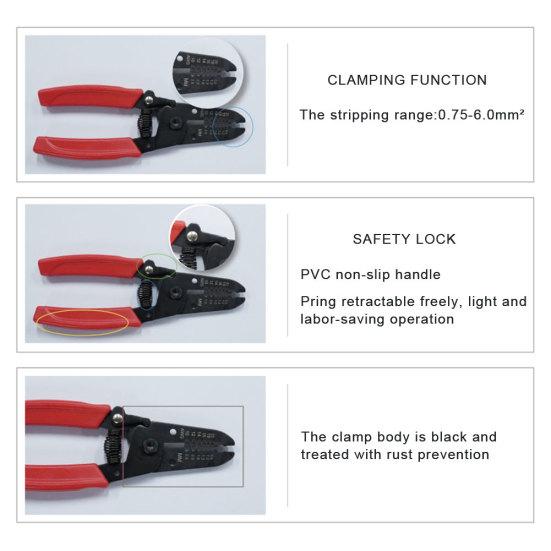 Elektrischer Verschleißfester Griff Abisolierzange Crimpzange Handwerkzeug