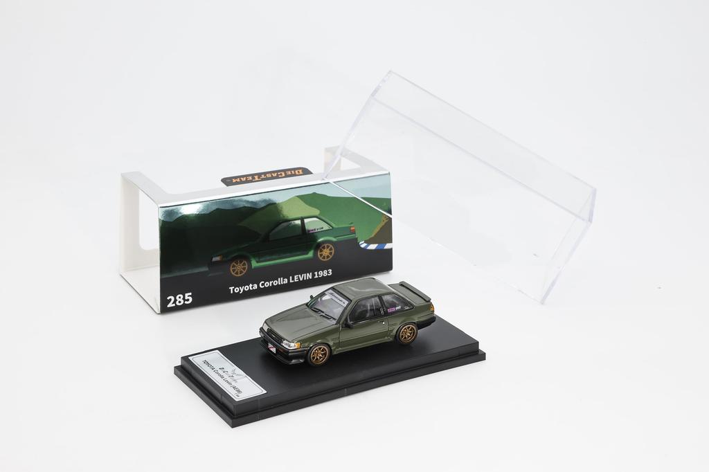 Diecast Team Toyota Corolla Levin Dark Green Finished Model 1/64 (RHD) LL-009-285