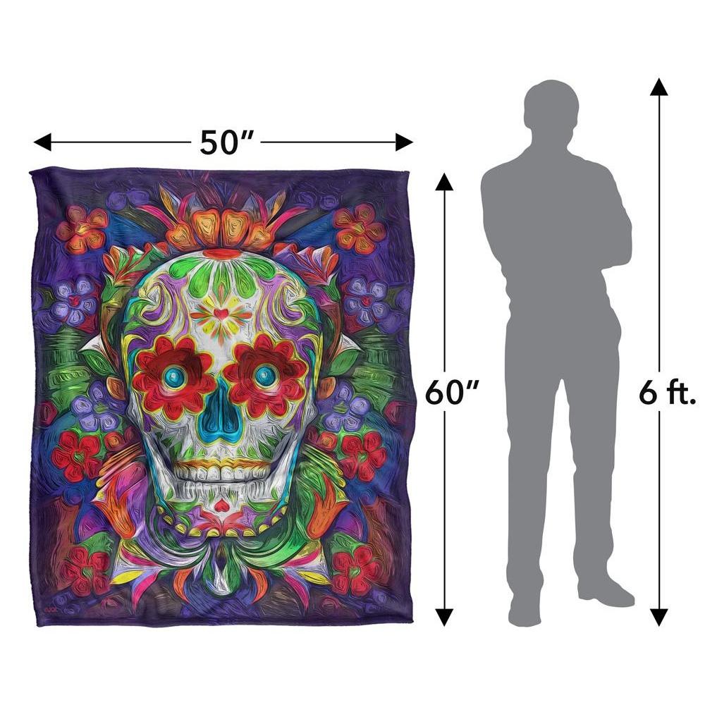 JQ Licensing James Piazza Silky Sugar Skull Supersoft Blanket