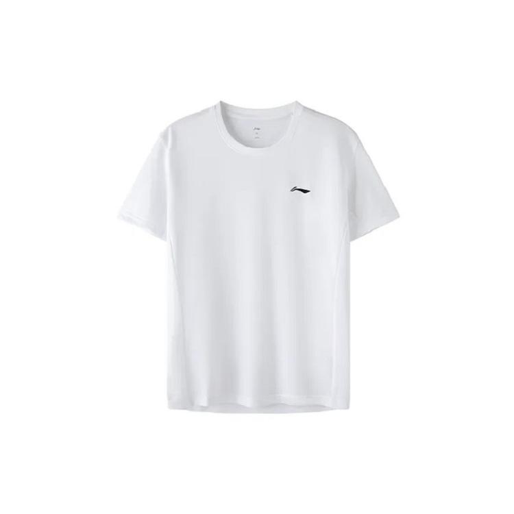 Li Ning Sports Lifestyle Series Solid Color Logo Round Neck Quick-Dry Breathable Short Sleeve T-Shirt And Shorts Set YTST073-4+AKST633-1