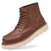 2024 Herren Echtleder High-Top Martin Boots – Winter Retro Motorrad- & Arbeitsstil