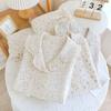New Pajamas Autumn and Winter Air Cotton Interlayer Pastoral Floral Can Be Worn Outside Warm Clothes Thickened Loungewear Set