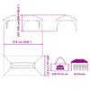 Pop Up Party Tent 575 X 288 X 245 Cm Brown Oxford Fabric