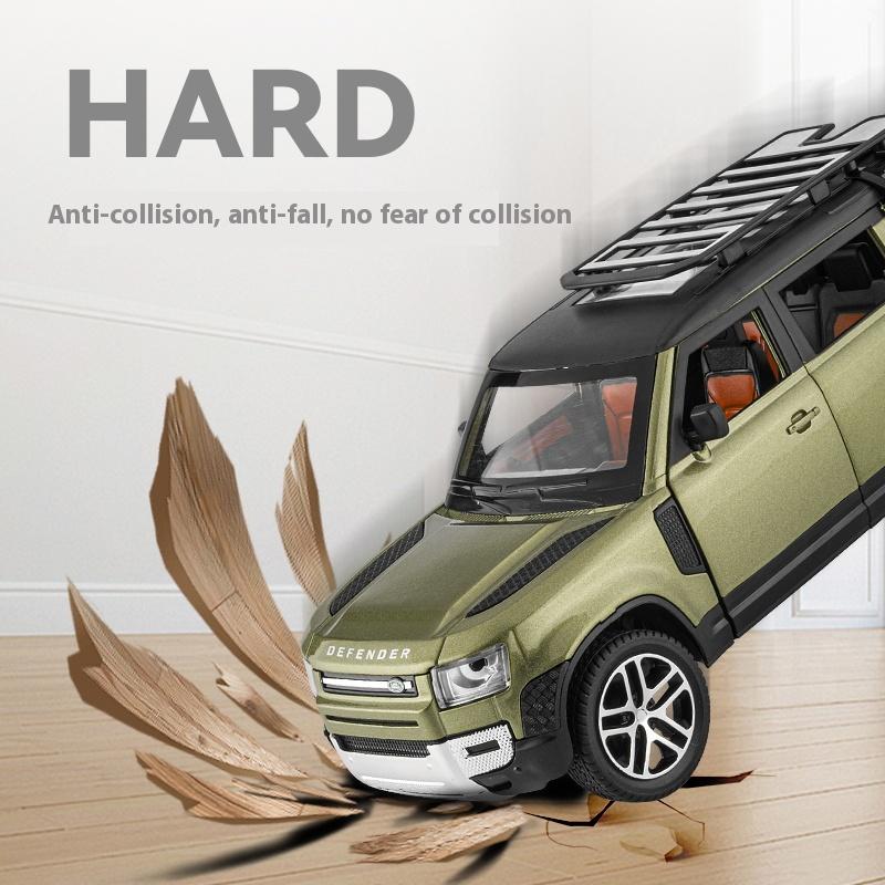 Nytt 1:24 Land Rover Defender SUV Leke Legeringsbil Støpte & Lekebiler Metallbilmodell Simuleringssamling Leker For Barn Gaver