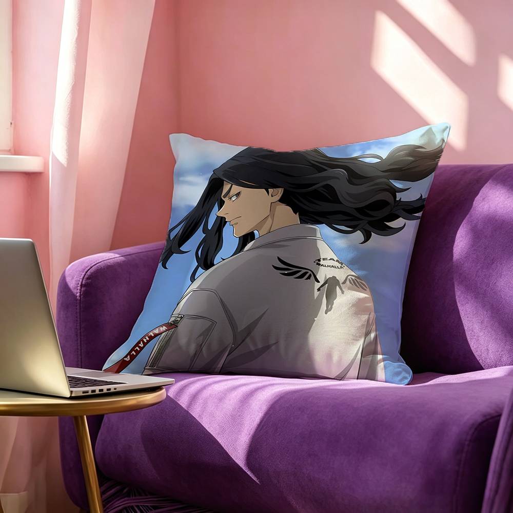 B-Baji Keisuke T-Tokyo Revengers Pillow Case Square Double-Sided Sofa Cushion Cover Bedroom Bedside Pillow