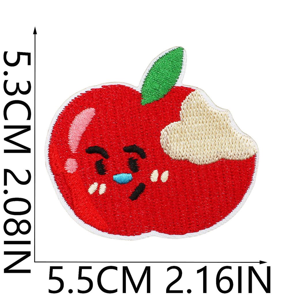 Cartoon Apple Embroidery Cloth Sticker Apple Cake Patch Sticker Children'S Clothes Decoration Stars Apple Embroidery Stamp Boy