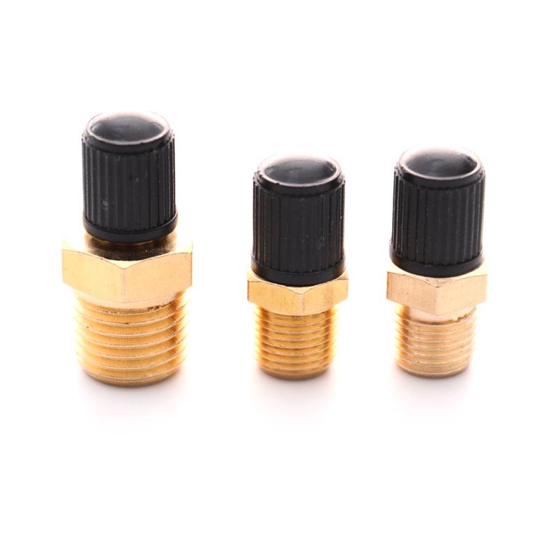 2pcs M10/1/8''/1/4'' NPT MPT Brass Air Compressor Tank Fill Valve Double Head