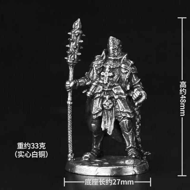Paintable Metal Tribal Giant Figure Fantasy Warrior Soldier Model Handmade Collectible Toy Gift for Boys Tabletop Game Decor