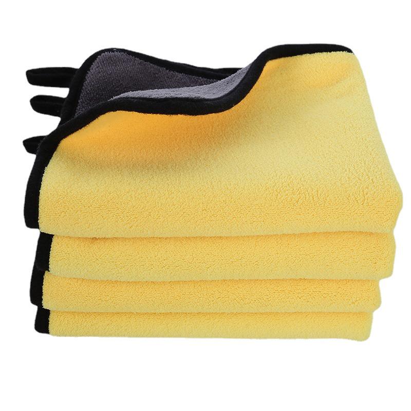 Thickened Double-Sided Coral Fleece Car Wash Towel - Water-Absorbent & Quick-Drying Cleaning Cloth with Custom Logo