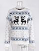 Autumn and winter knitted sweater christmas elk jacquard pullover crew neck top sweater women