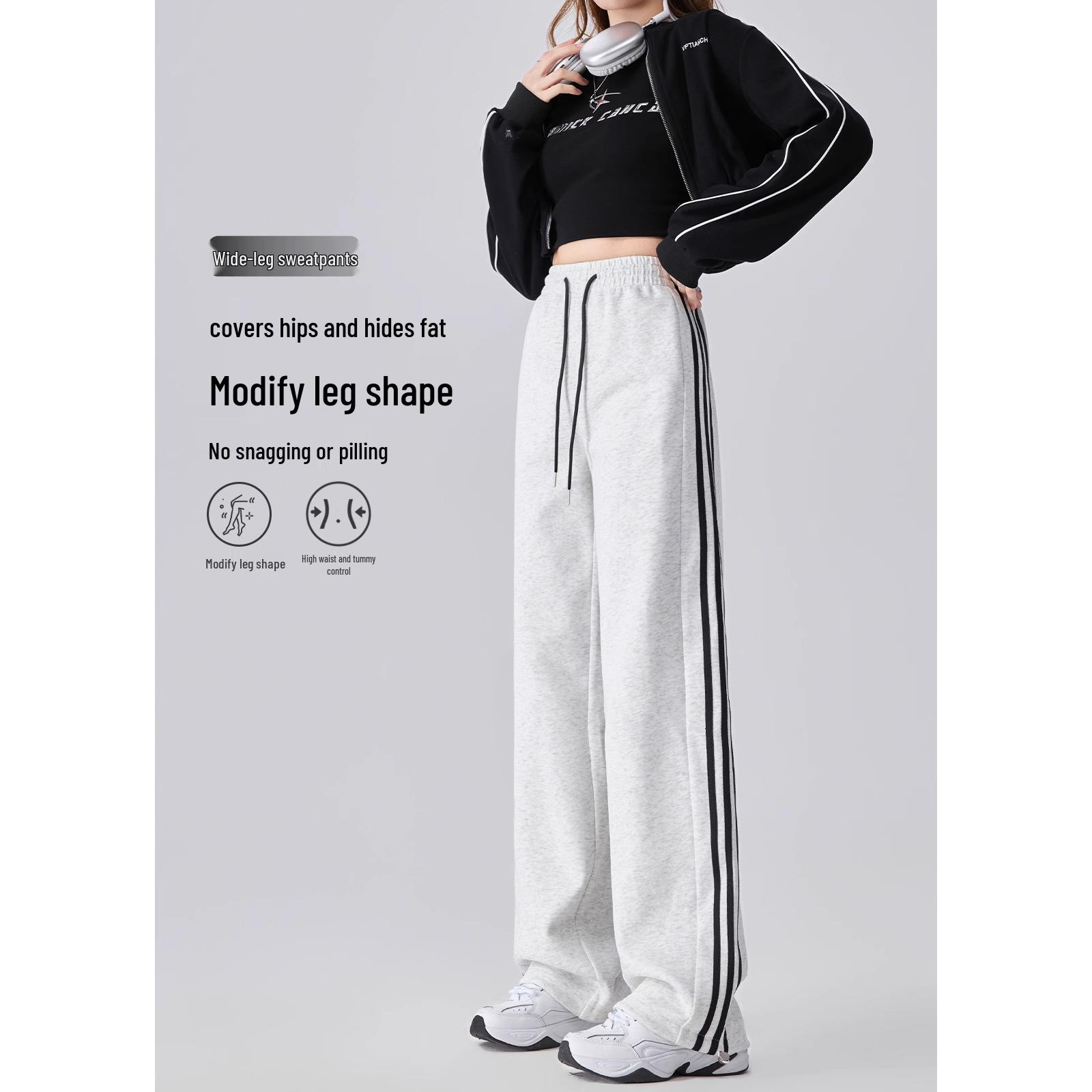 

Women s High Waist Striped Wide Leg Sweatpants - Spring 2025 Edition M (Weight 96-110 lbs)