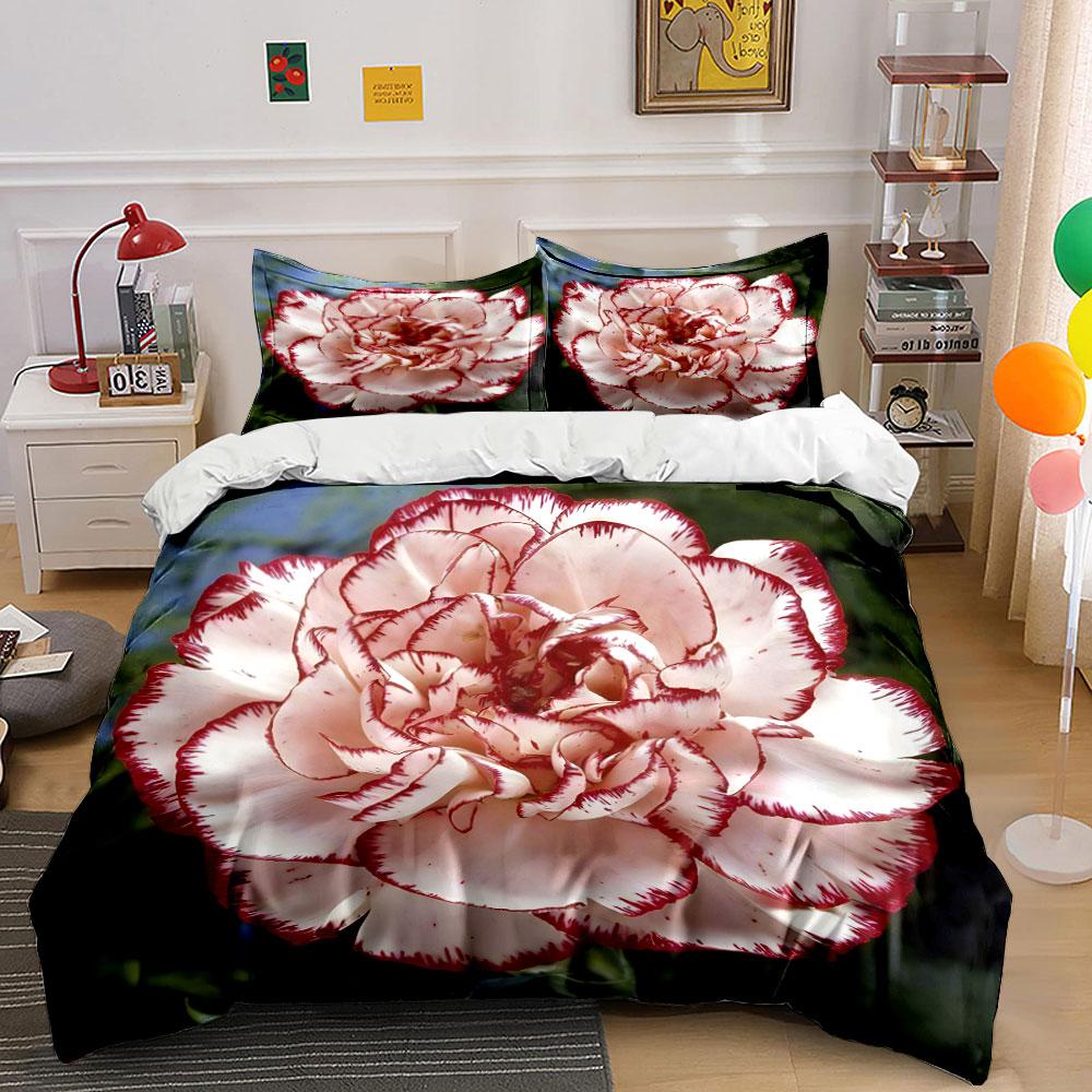 Elegant Floral Three-Piece Decor Set Multiple Sizes Kid'S And Adults' Bedroom Exquisite 3Pc Bedding Set, Gift
