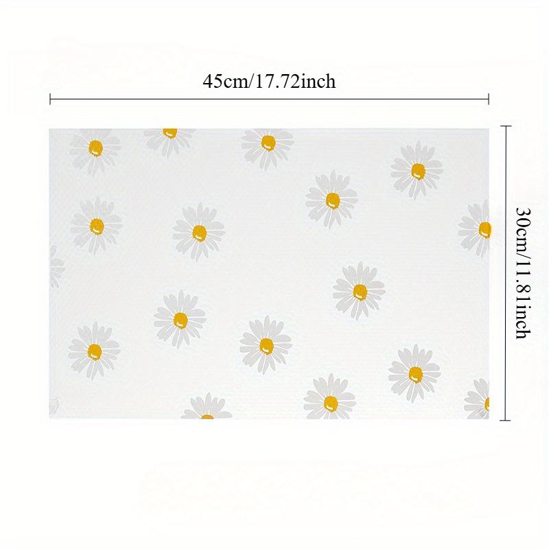 4pcs EVA Refrigerator Liners with Pink Rose Design - Washable, Waterproof  & Oilproof Mats for Fridge Shelves, Freezer