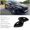 2Pcs Car Door Side Mirror Caps Gloss Black Rear View Side Mirror Housing For Ford Fiesta MK7 Rear View Side Mirror Housing