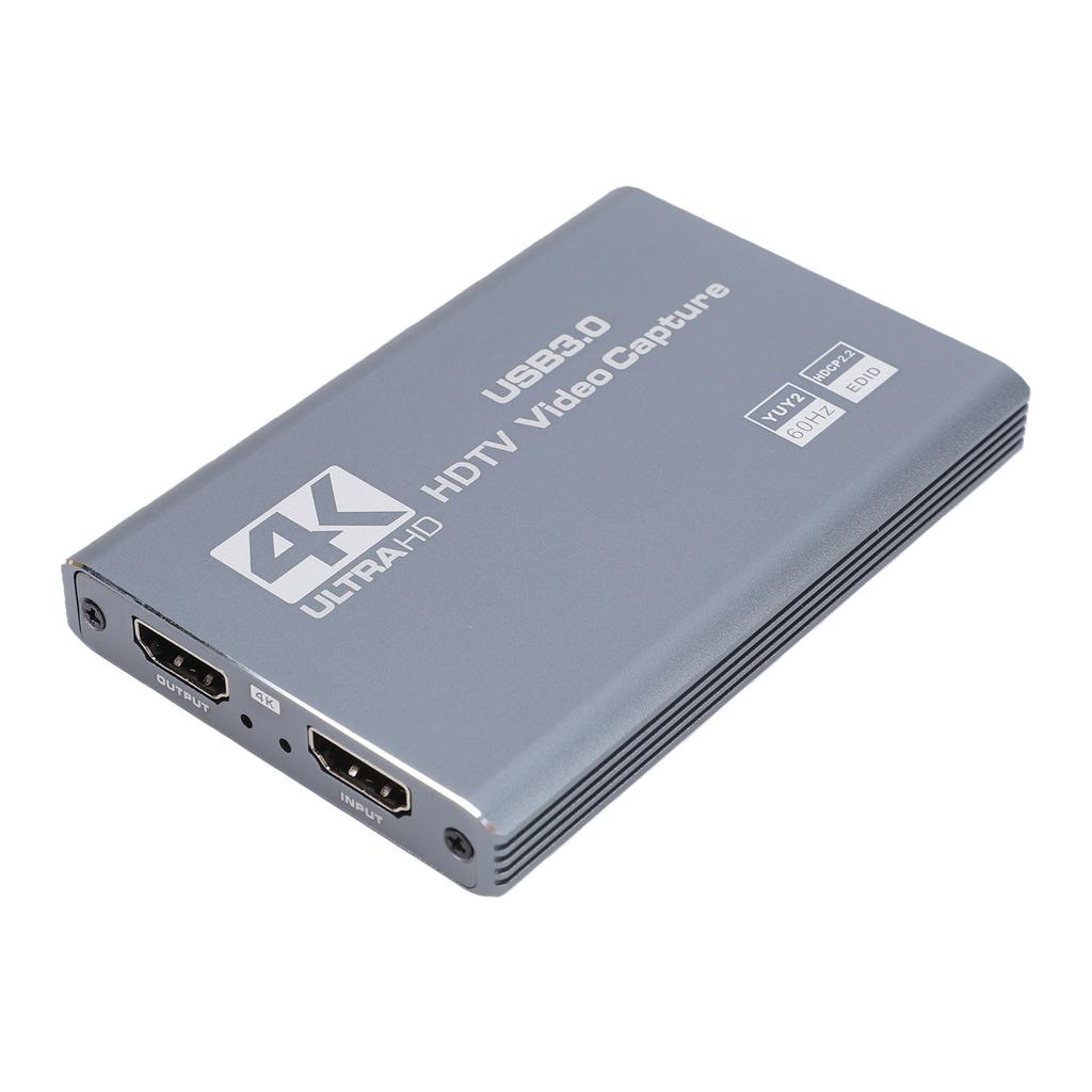 Video Capture Card 4K HD Multimedia Interface USB 3.0 60FPS Game Live Streaming Plug and Play Low Latency Recording for