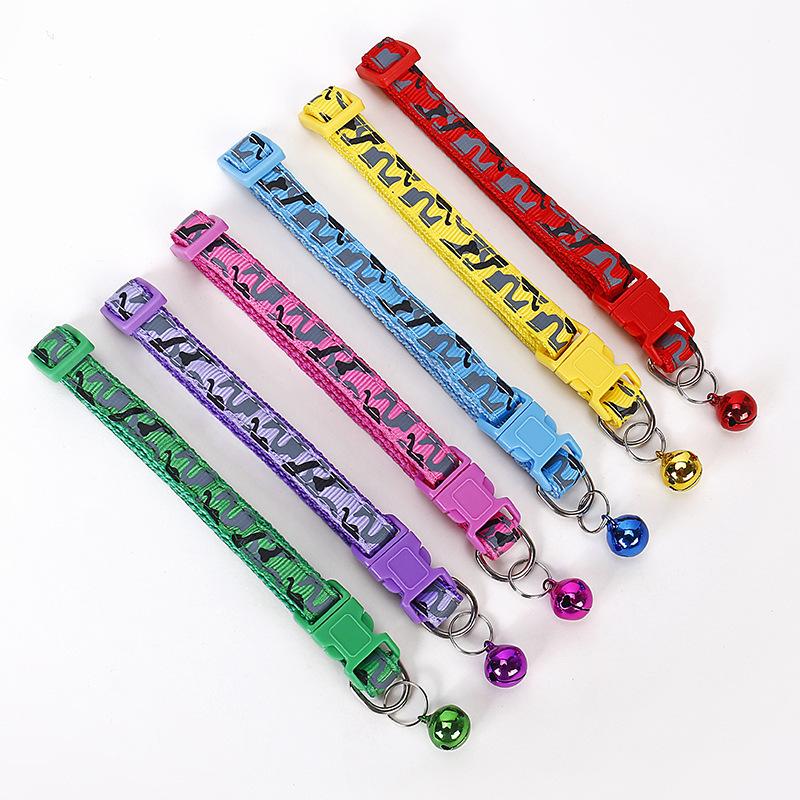 

Cloth Collar Camouflage Bell Collar Cat Collar Dog Small Dog Neck Bell