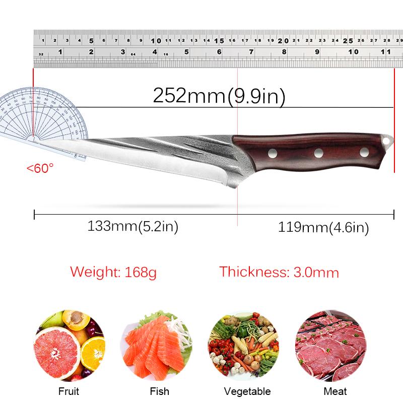 Boning Meat Cutting Knife Stainless Steel Delicate Small Pointed Knife with Shell Easy To Fit Kitchen Multi-purpose Knife