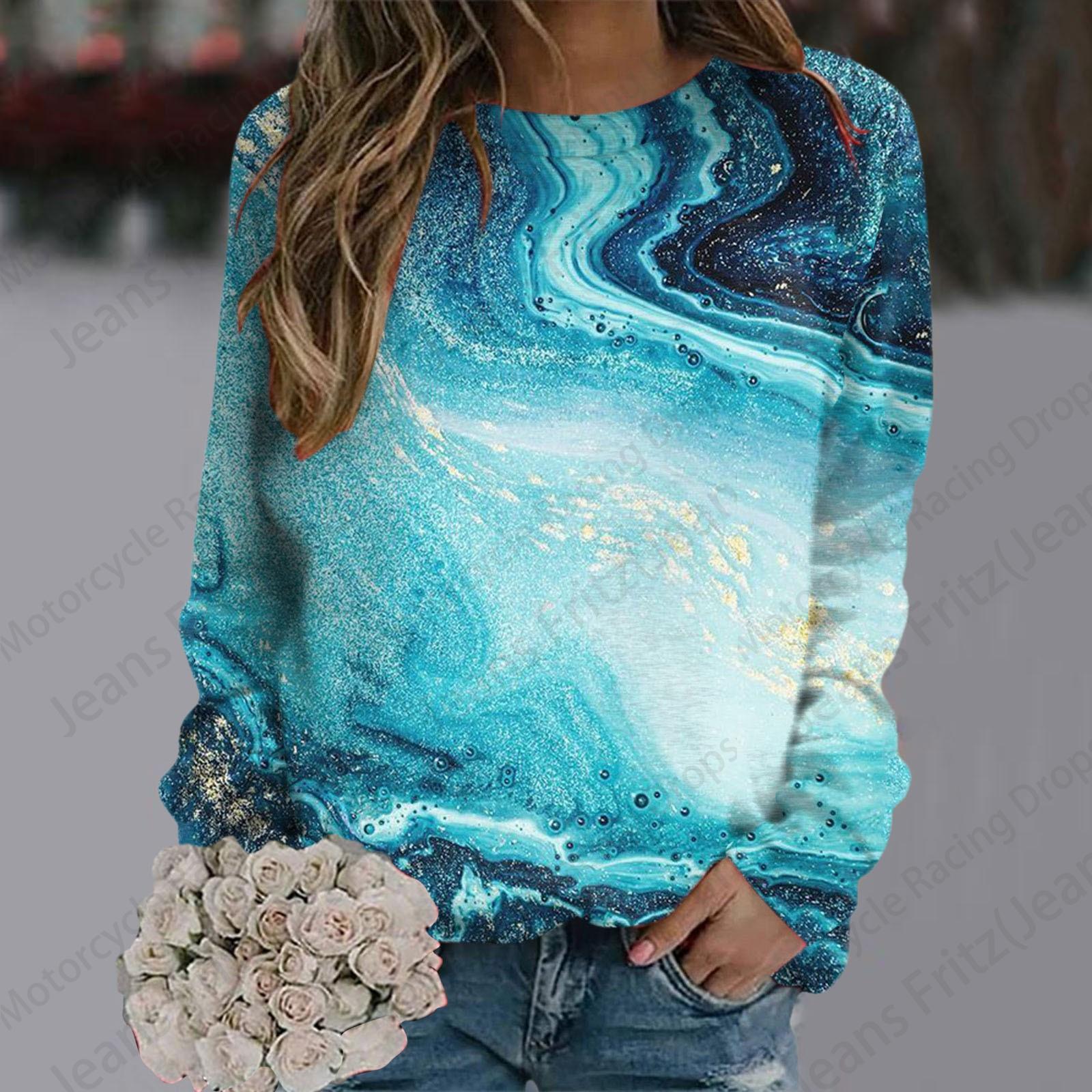 

Цветочная живопись 3D принт толстовка женская мода O-образный вырез толстовки женские толстовки животных пальто одежда для девочек толстовка с O-образным вырезом Цветы Falls XL