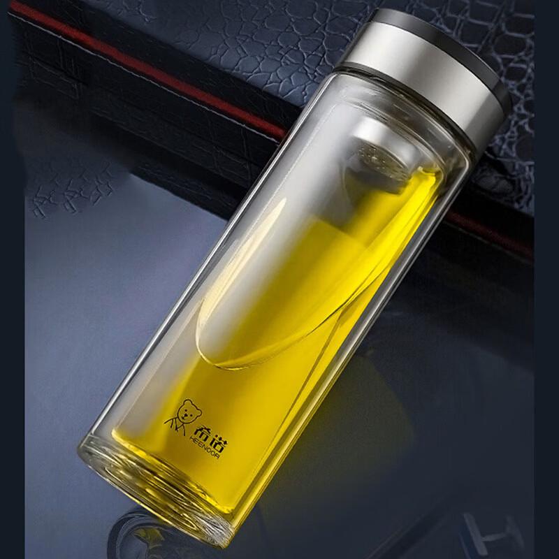 

Heenoor Double-Layer Glass Tea Infuser Bottle
