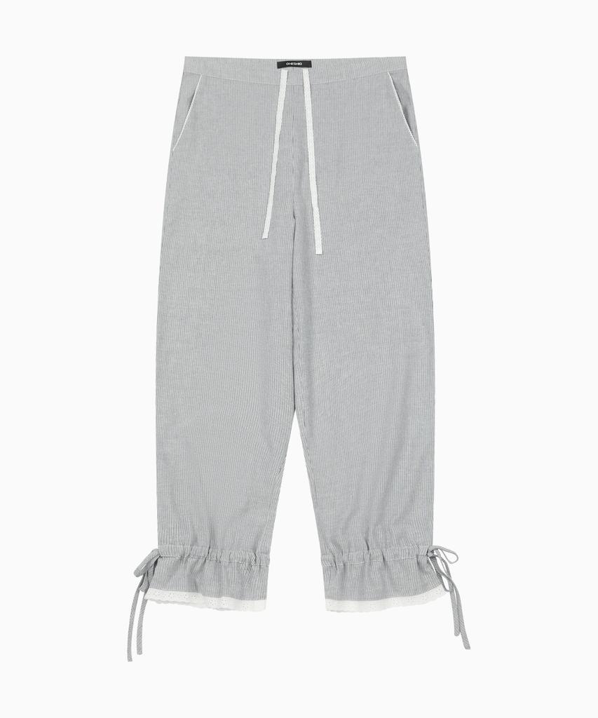 Ohesio Lace String Pants, Stripe