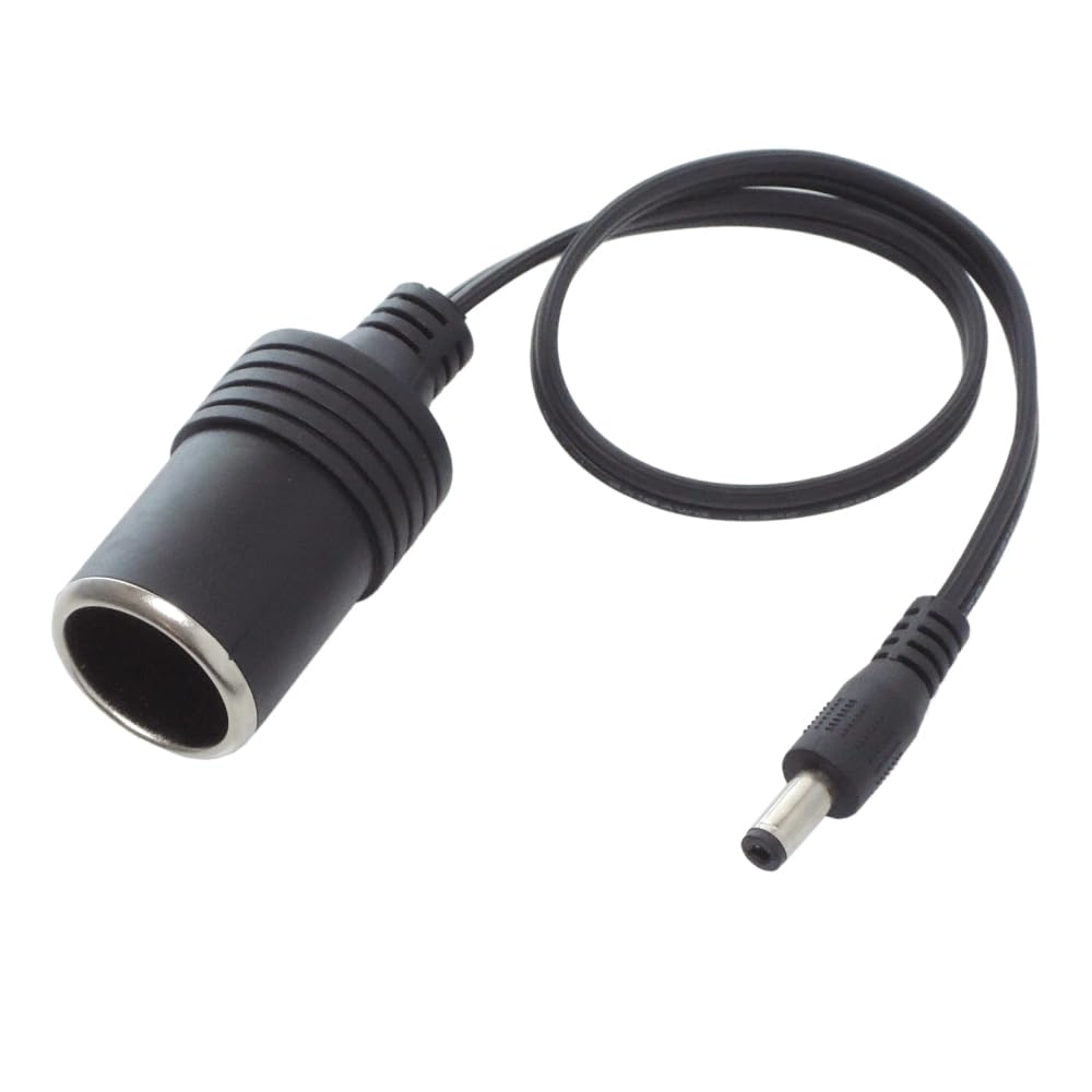 

KAUMO Cigarette Lighter Socket to DC Plug Conversion 30cm (Male 5.5/2.1mm) Cable,