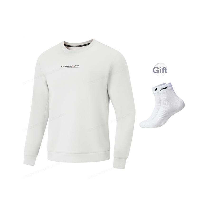 Seria de Fitness Li Ning Hanorac cu Gât Rotund și Logo pentru Bărbați sweatshirt AWDW059-5