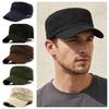 Casquette plate respirante décontractée, couleur unie, réglable, protection solaire, légère, style coréen, casquette à visière d'extérieur pour hommes